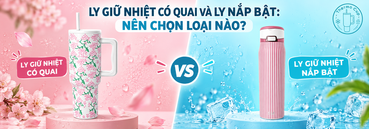 Ly giữ nhiệt có quai và ly nắp bật: Nên chọn loại nào?