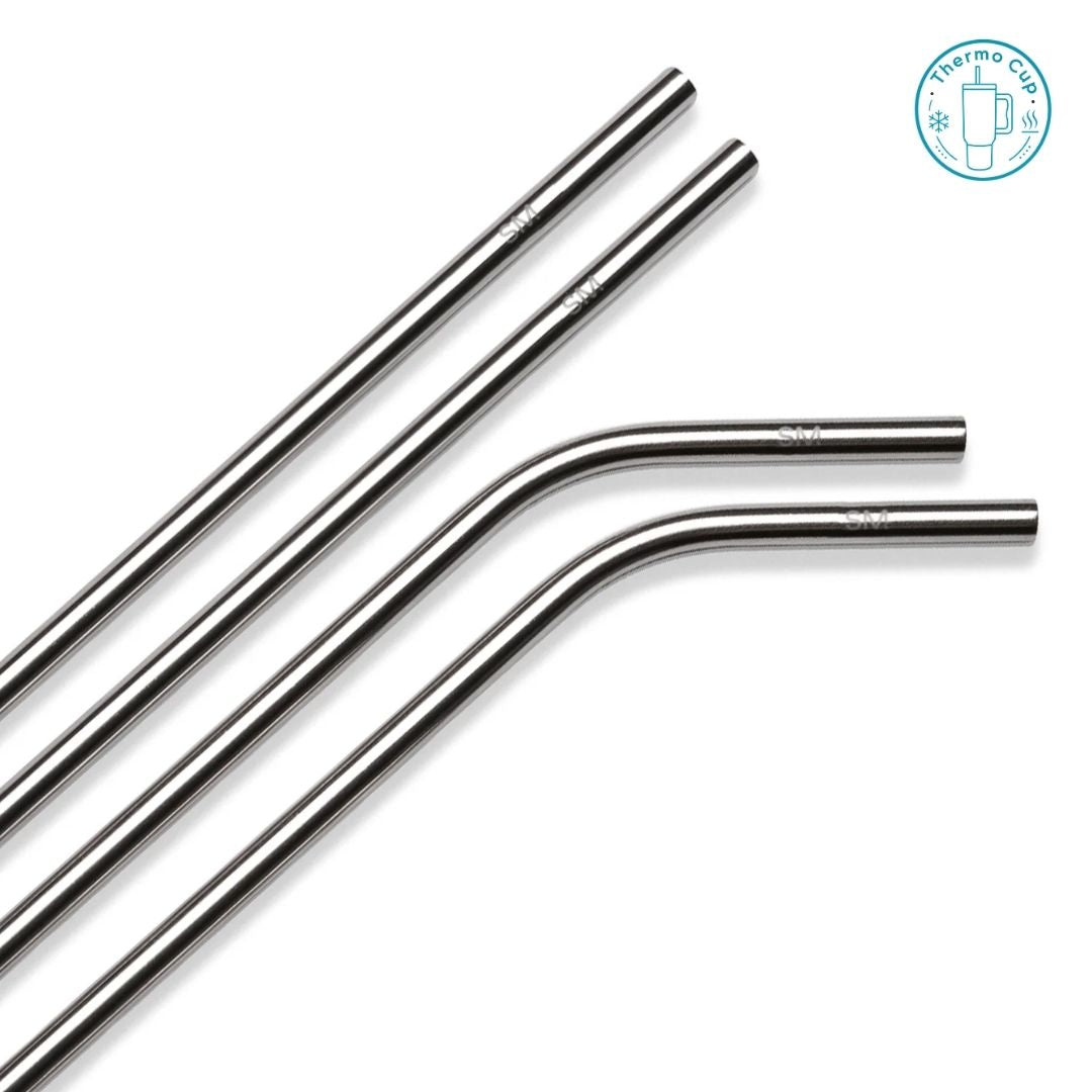 Bộ ống hút inox CupMate gồm ống thẳng và ống cong 4 chiếc PK-CM-INOX4-STD