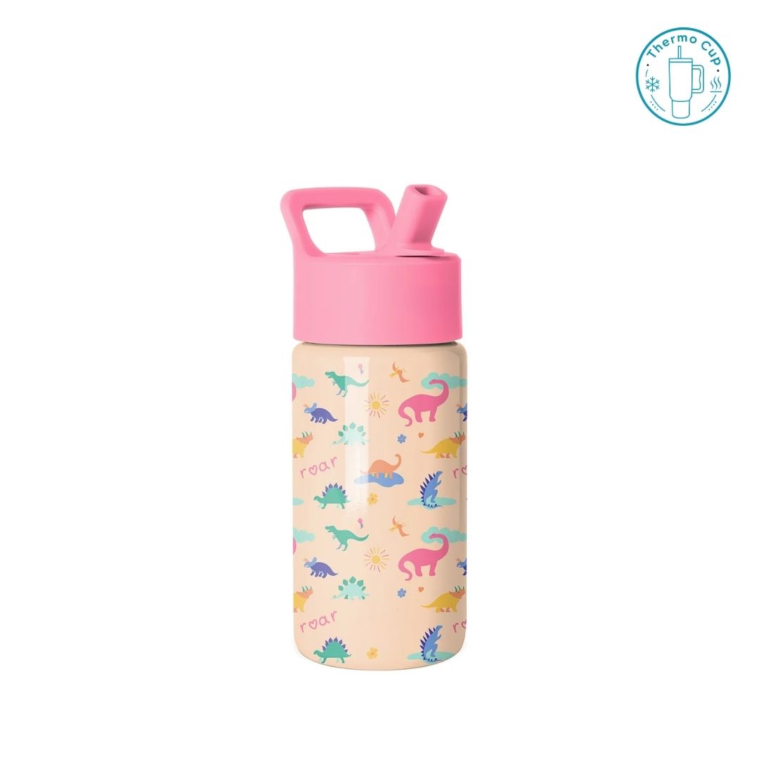 Ly giữ nhiệt cho trẻ em Miso Home họa tiết khủng long sắc màu 400ml/500ml TE-MH-KLSM-400/TE-MH-KLSM-500