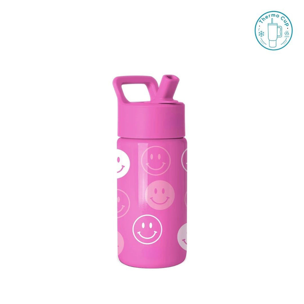 Ly giữ nhiệt cho trẻ em Miso Home họa tiết mặt cười hồng 400ml/500ml TE-MH-MCH-400/TE-MH-MCH-500