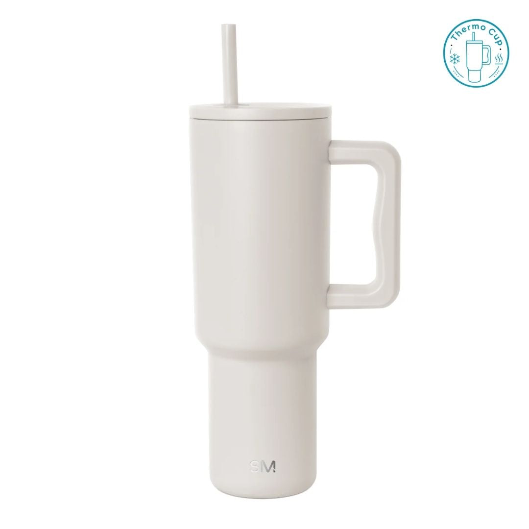 Ly giữ nhiệt có quai Summer Mood màu trắng kem 400ml/500ml CQ-SM-TK-400/CQ-SM-TK-500