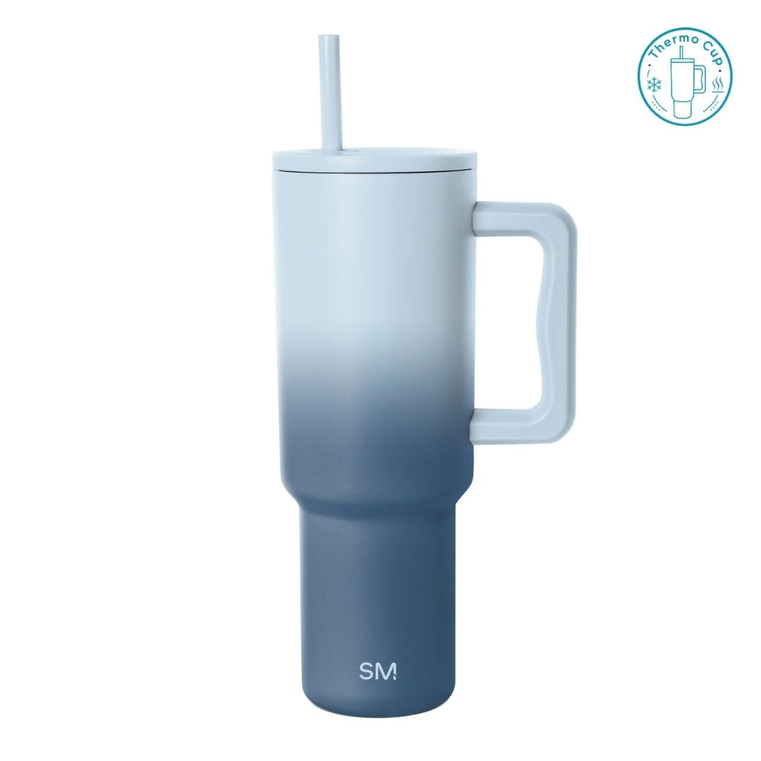 Ly giữ nhiệt có quai Summer Mood màu xanh dương chuyển sắc 400ml/500ml CQ-SM-XDCS-400/CQ-SM-XDCS-500
