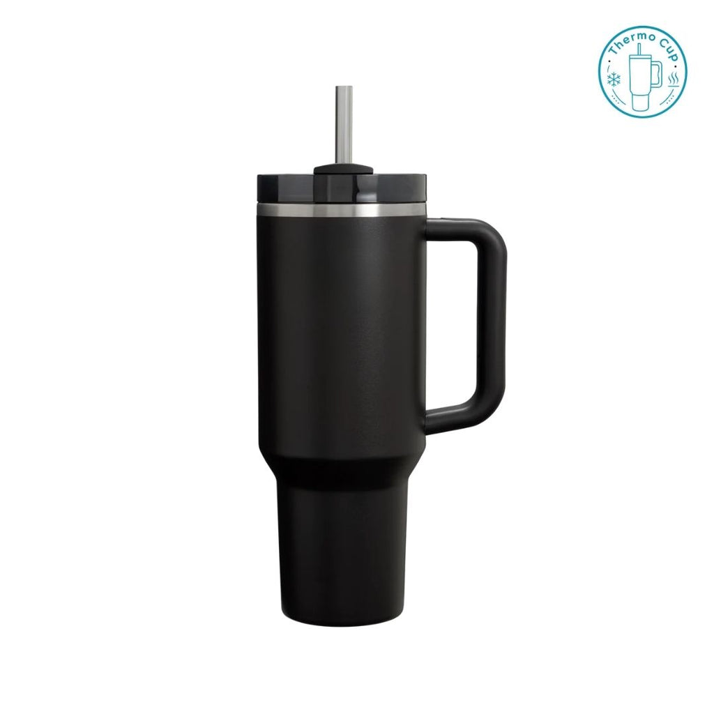 Ly giữ nhiệt có quai Zebra Wave màu đen nhám 400ml/500ml CQ-ZW-DN-400/CQ-ZW-DN-500