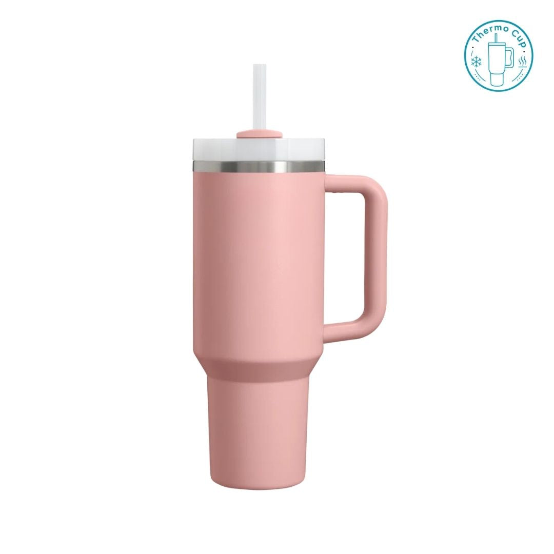 Ly giữ nhiệt có quai Zebra Wave màu hồng đất 400ml/500ml CQ-ZW-HD-400/CQ-ZW-HD-500