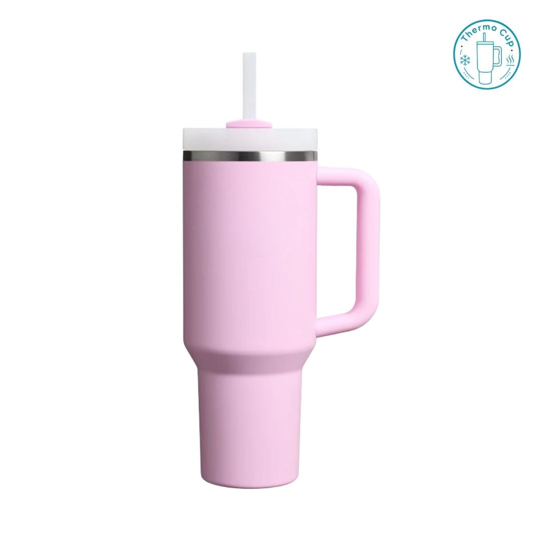 Ly giữ nhiệt có quai Zebra Wave màu hồng pastel 400ml/500ml CQ-ZW-HP-400/CQ-ZW-HP-500
