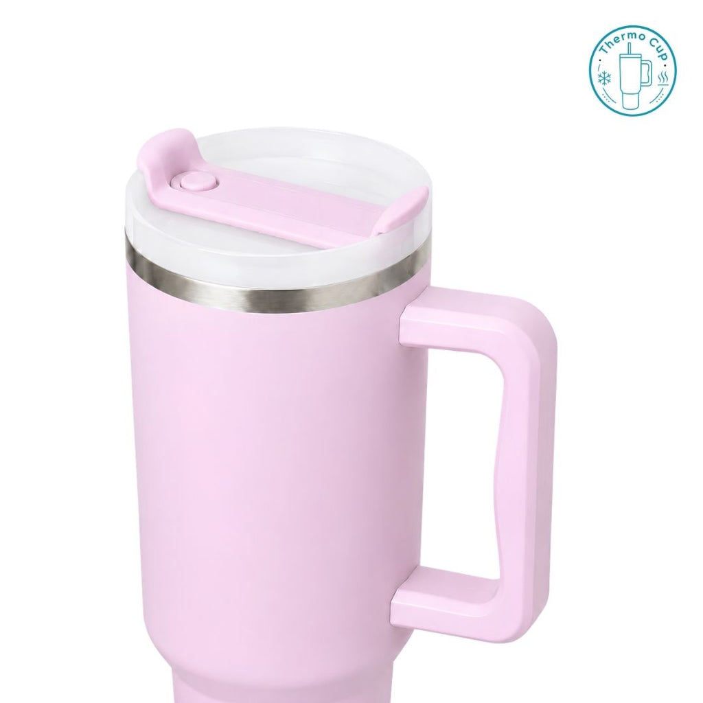 Ly giữ nhiệt có quai Zebra Wave màu hồng pastel 400ml/500ml CQ-ZW-HP-400/CQ-ZW-HP-500