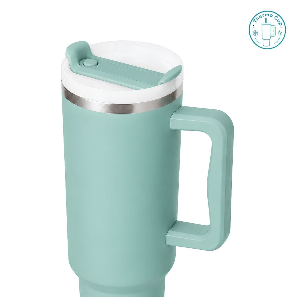 Ly giữ nhiệt có quai Zebra Wave màu xanh ngọc 400ml/500ml CQ-ZW-XN-400/CQ-ZW-XN-500