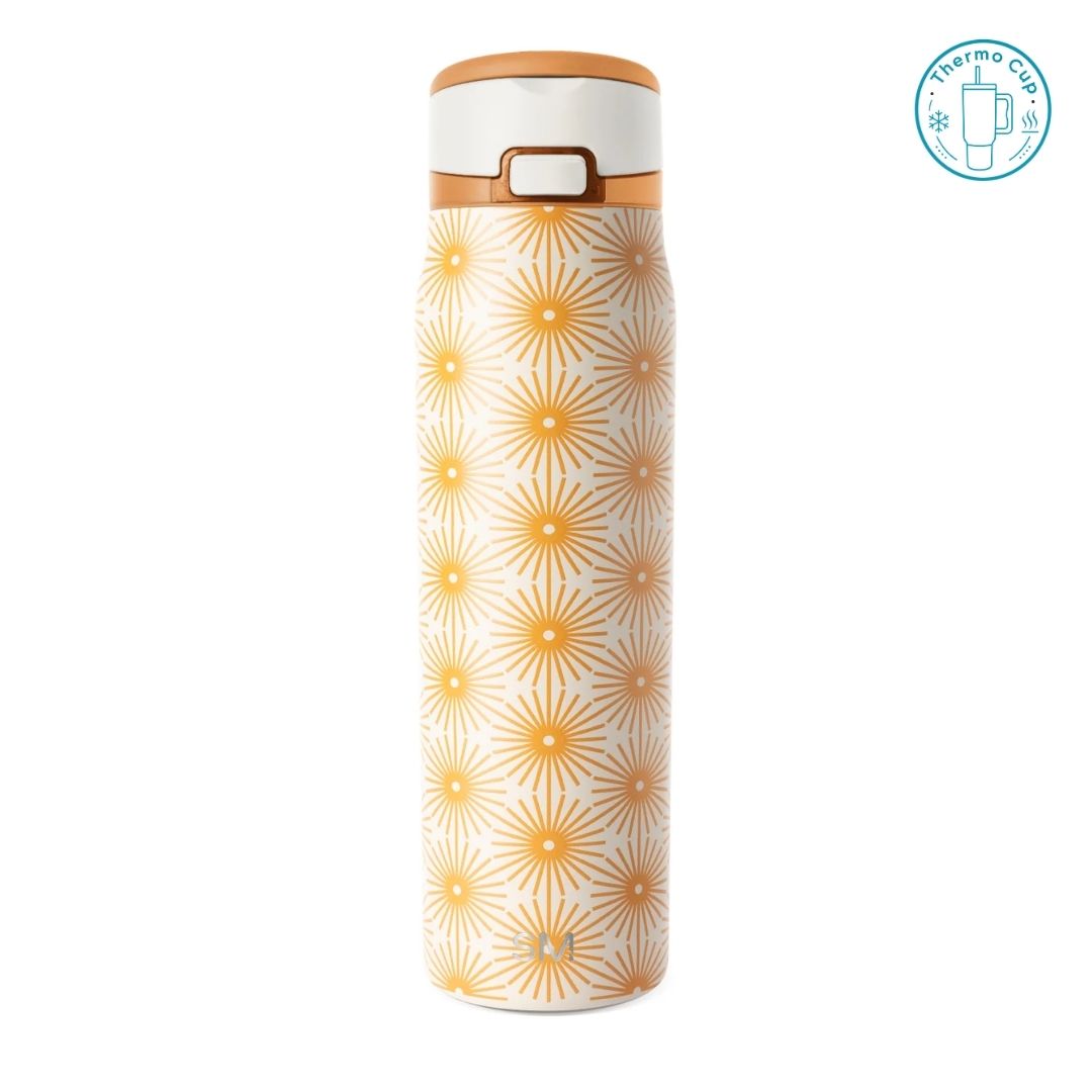 Ly giữ nhiệt nắp bật Summer Mood họa tiết hoa mặt trời 710ml/880ml NB-SM-HMT-710/NB-SM-HMT-880