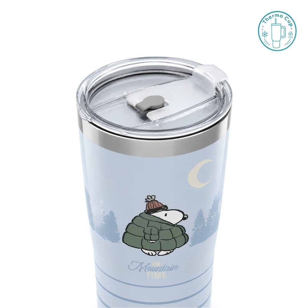 Ly giữ nhiệt vát eo Aura Flask họa tiết Snoopy ngủ dưới trăng 600ml/880ml VE-AF-SNDT-600/VE-AF-SNDT-880