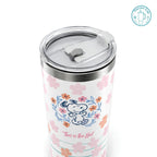 Ly giữ nhiệt vát eo Aura Flask họa tiết Snoopy và hoa anh đào 600ml/880ml VE-AF-SNHA-600/VE-AF-SNHA-880