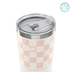 Ly giữ nhiệt vát eo Ice Lock họa tiết caro hồng kem 600ml/880ml VE-IL-CHK-600/VE-IL-CHK-880