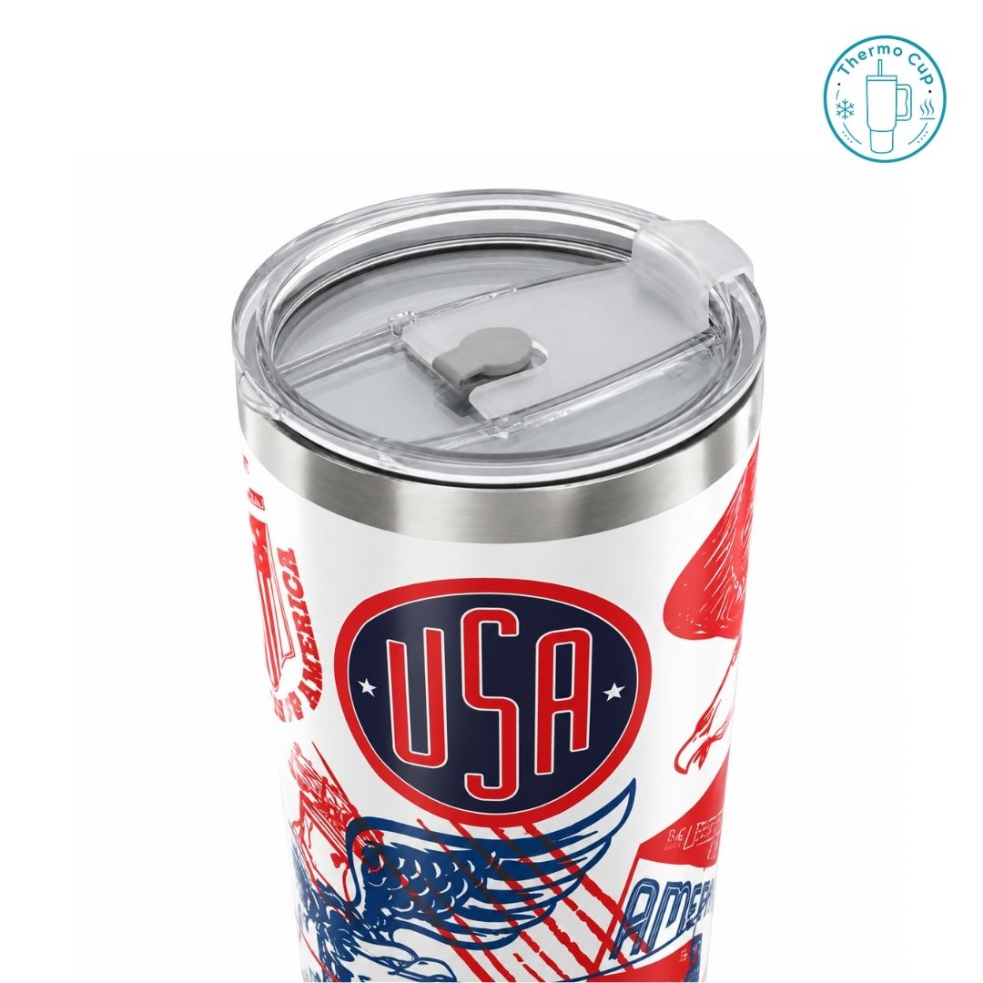 Ly giữ nhiệt vát eo Ice Lock họa tiết đại bàng USA 600ml/880ml VE-IL-DBUSA-600/VE-IL-DBUSA-880