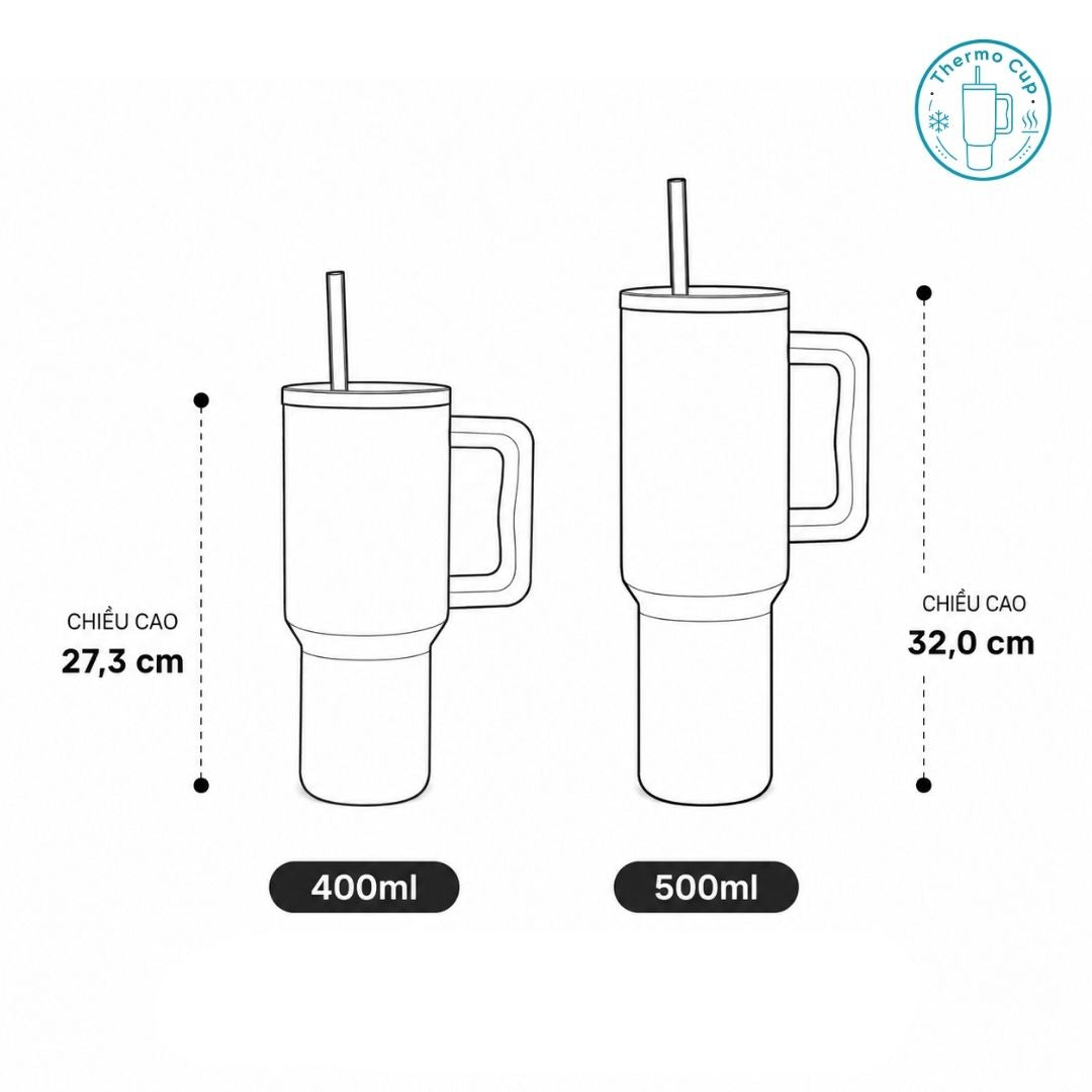 Ly giữ nhiệt có quai Zebra Wave màu vàng tươi 400ml/500ml CQ-ZW-VT-400/CQ-ZW-VT-500