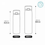 Ly giữ nhiệt nắp bật Sora Living màu tím khói 710ml/880ml NB-SL-TK-710/NB-SL-TK-880